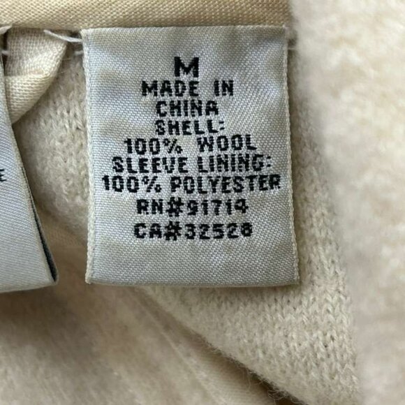 AX Armani Exchange Women's Medium Beige Double Breasted Trench Coat 100% Wool - Picture 4 of 16